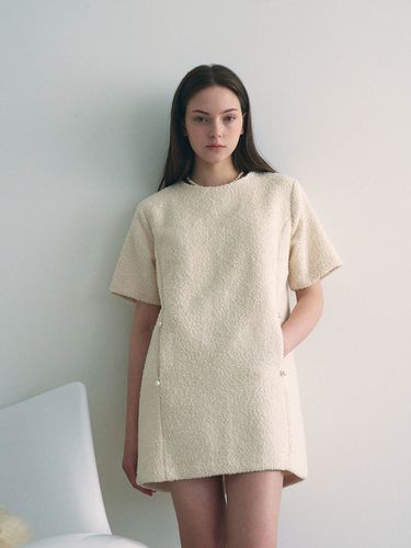 Pearl Embellished Wool Blend Dress _ - ADAUL - Modalova