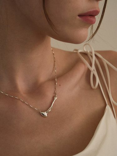 Chubby Heart Necklace_Silver Chain - emott - Modalova