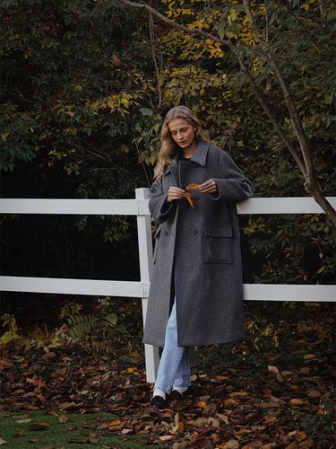 Warm Double Wool Long Coat - URAGO - Modalova