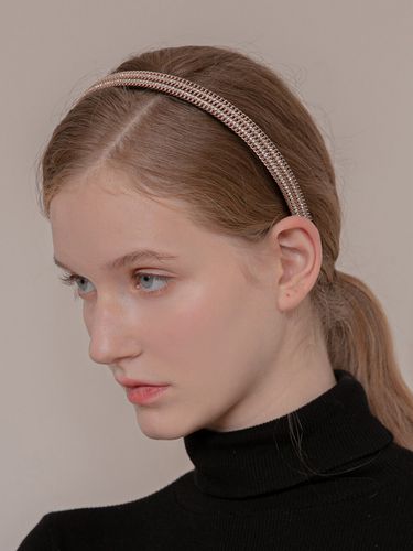 Double Chain Stone Hair Band JP-22-205HB_ 2 Colors - Jean Paul Clarisse - Modalova