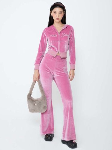 Britney Velvet Pants_Pink - LOTS YOU - Modalova