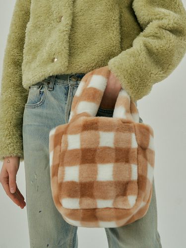 Coya Check Eco-Fur Tote Bag [2colors] - molliolli - Modalova