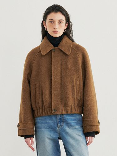 Alpaca Wool Zip Up Jumper_Camel - LEUNI - Modalova