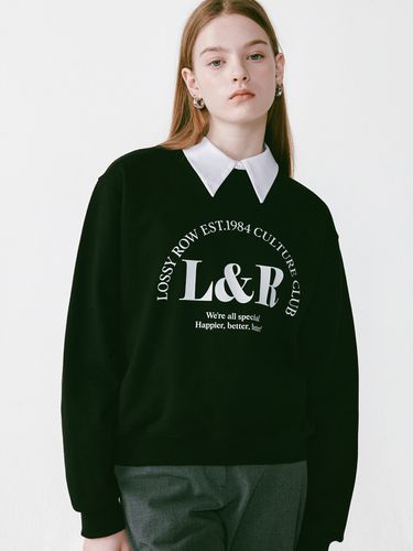 Lossy Arch Logo Sweatshirt _ Black - LOSSYROW - Modalova