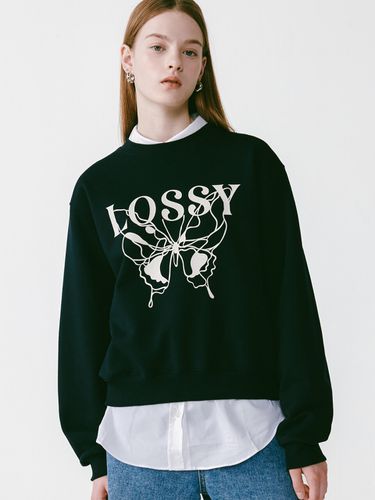 Lossy Butterfly Sweatshirt _ Navy - LOSSYROW - Modalova