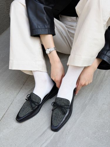 Floret Ribbon Loafers - 3 Colors - SUMMER SEOUL - Modalova