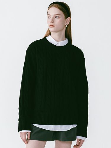 Round Cable Knit _ Black - LOSSYROW - Modalova