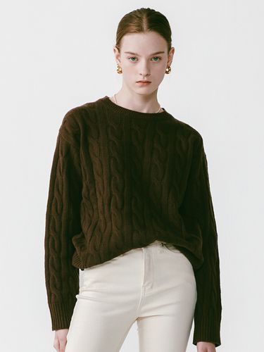 Round Cable Knit _ Brown - LOSSYROW - Modalova