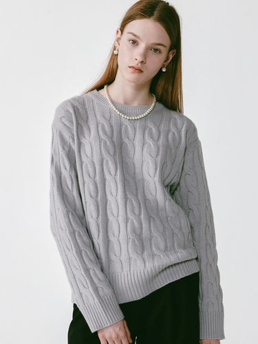 Round Cable Knit _ Gray - LOSSYROW - Modalova