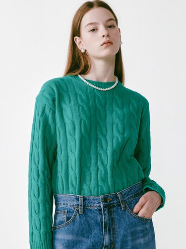 Round Cable Knit _ Green - LOSSYROW - Modalova