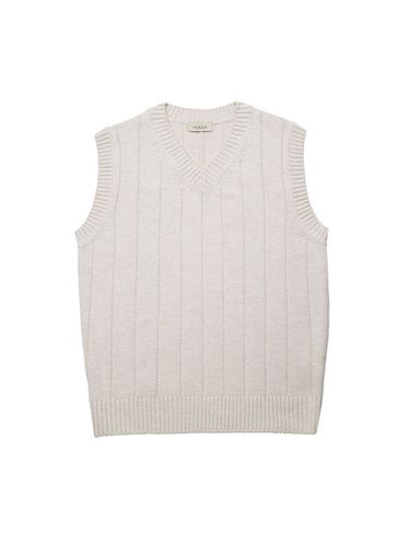 Reverse Wool Knit Vest - SORTIE - Modalova