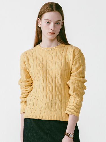 Round Cable Knit _ Yellow - LOSSYROW - Modalova