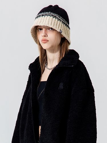 Boa Fleece Sherpa Jacket_Black - runningHIGH - Modalova