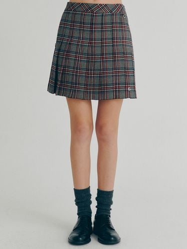 Check Pleated Skirt _ Red - CLOVE - Modalova