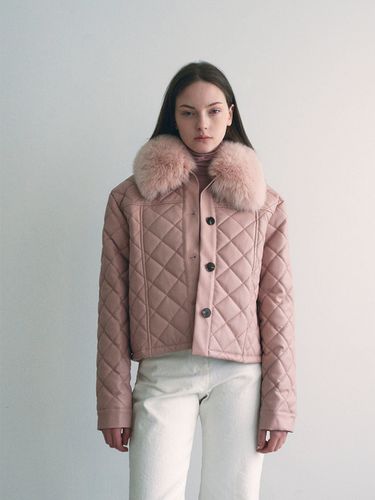 Fur Quilting Short Jacket_Pink - ADAUL - Modalova