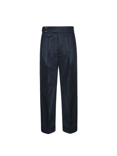 S Cotton Side Trousers_Navy - SORTIE - Modalova