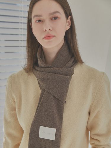 Merino Cashmere Knit Muffler - White Project - Modalova