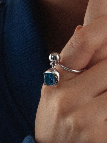 Winter Ocean Drop Ring_R03 (Blue) - cellmute - Modalova