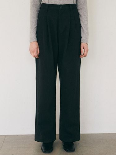 Wide Two Pintuck Pants_Black - YAN13 - Modalova