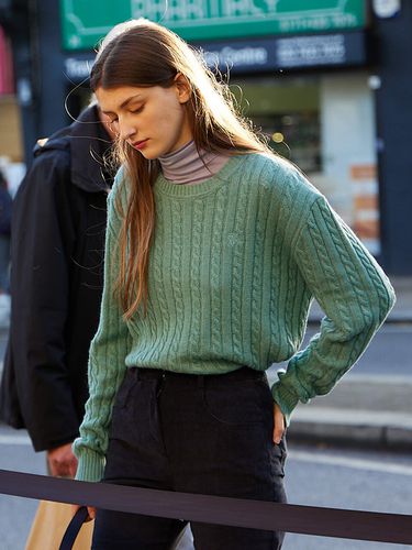 Monceau Cable Knit_Mint unisex - Studio & Parc - Modalova