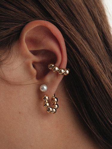 Winter Ocean Ball Ear Cuff_EC01 (Gold) - cellmute - Modalova