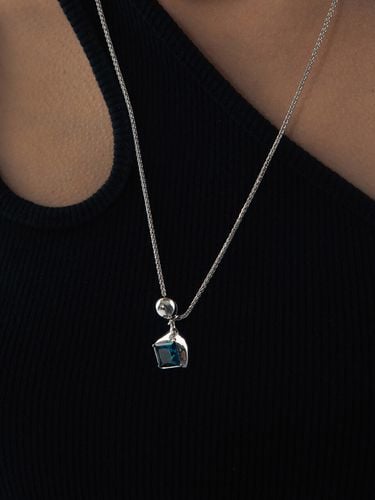 Winter Ocean Cubic Drop Chain Necklace_N05 - cellmute - Modalova