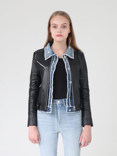 Way Leather Layered Jacket _ - SLOW UNIVERSE - Modalova