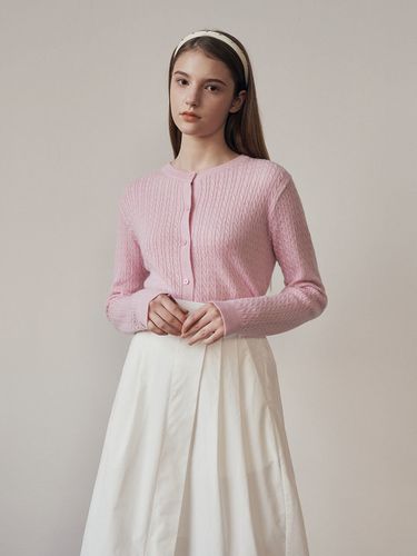 Minimal Twist Cardigan_Pink - ADAUL - Modalova