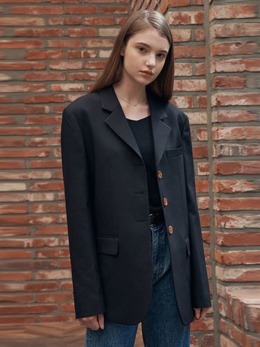 Oversized Single Jacket_Black - ADAUL - Modalova