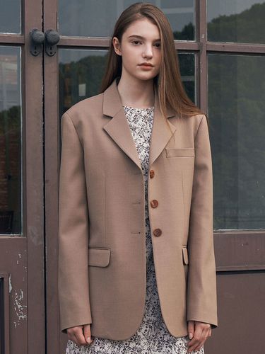 Oversized Single Jacket_Beige - ADAUL - Modalova