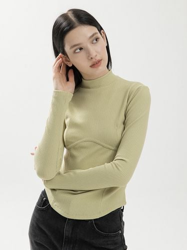 Rib Corset Turtleneck_Olive - clet - Modalova