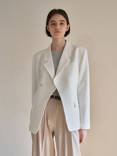 Oversized One-button Jacket_White - ADAUL - Modalova