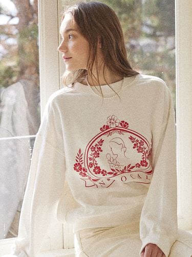 Wreath Silhouette Sweatshirt_Off White - NONLOCAL - Modalova