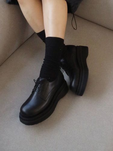 Basic Platform Oxford Shoes_Black - urimera - Modalova