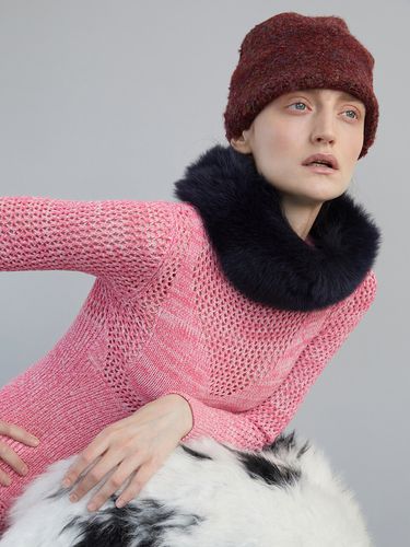 Pebble Knit Hat - Brick - AWESOME NEEDS - Modalova