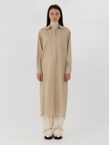 Cotton Silk Shirt Dress [Beige] - Arch The - Modalova