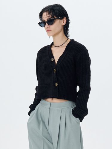 Ribbed Knit Cropped Cardigan - ETCH - Modalova