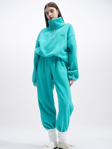 New Teddy Jogger Pants_Turquoise - Cocancl - Modalova