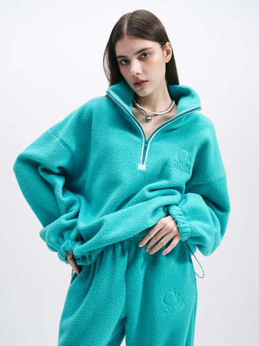 New Teddy Zip-up_Turquoise - Cocancl - Modalova