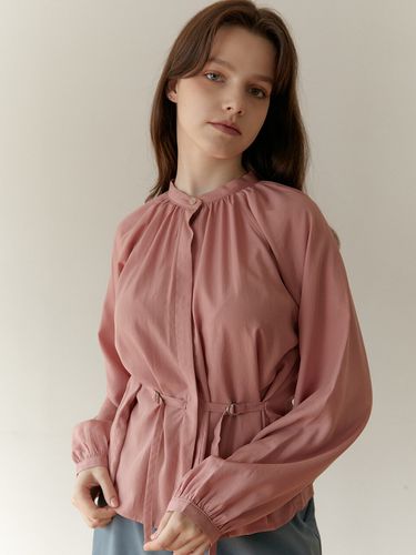 Claire Shirring Blouse (Pink) - molto - Modalova