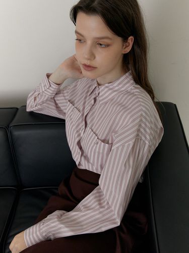 Soft Stripe Shirt (Pink) - molto - Modalova