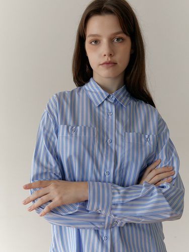 Soft Stripe Shirt (Blue) - molto - Modalova