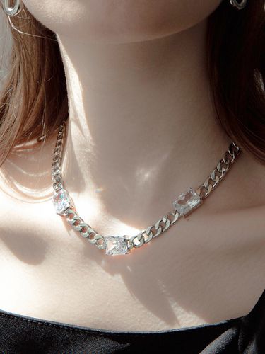 Square Cubic Chain Necklace - Jean Paul Clarisse - Modalova