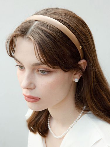 Slim Leather Hairband - Jean Paul Clarisse - Modalova