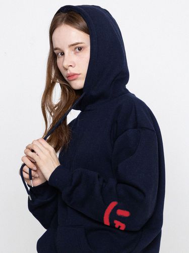 Unisex Elbow Spray Smile Drawing Hoodie (Navy) - GRAVER - Modalova