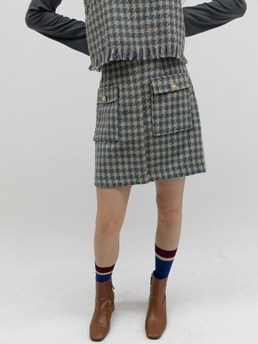 Sasha Tweed Skirt (Beige Blue) - molto - Modalova