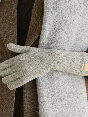 Basic Long Wool Gloves Gray - halden - Modalova