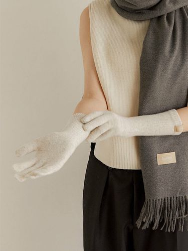 Basic Long Wool Gloves - halden - Modalova