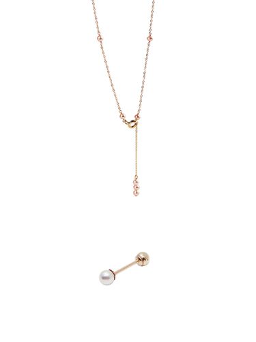 Pearl Piercing Necklace Set - Less is more - Modalova