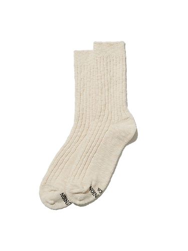 Ribbed Knit Socks _ IVR - BIG UNION - Modalova